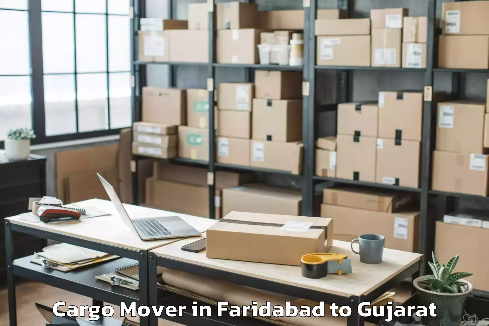 Top Faridabad to Madhavpur Cargo Mover Available